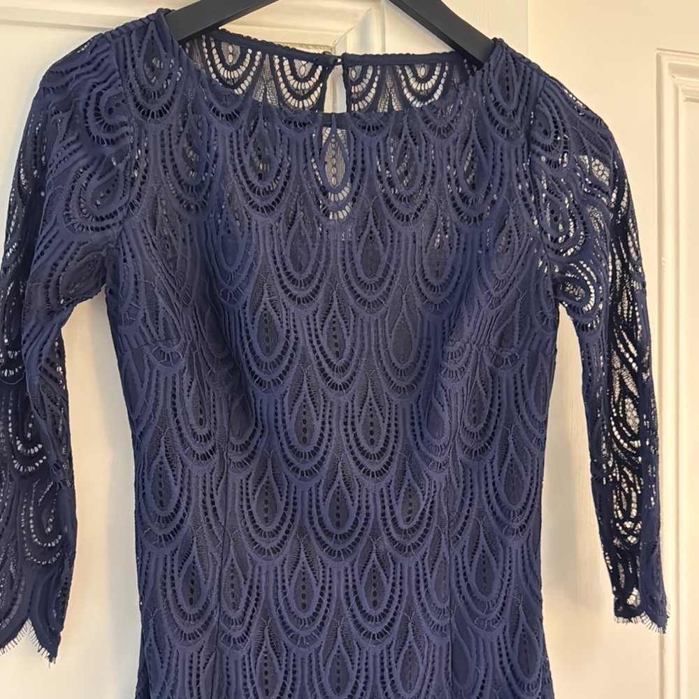 Lilly Pulitzer Elegant Navy Lace Dress